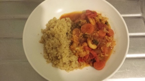 Spicy Green Prawn Curry With Quinoa